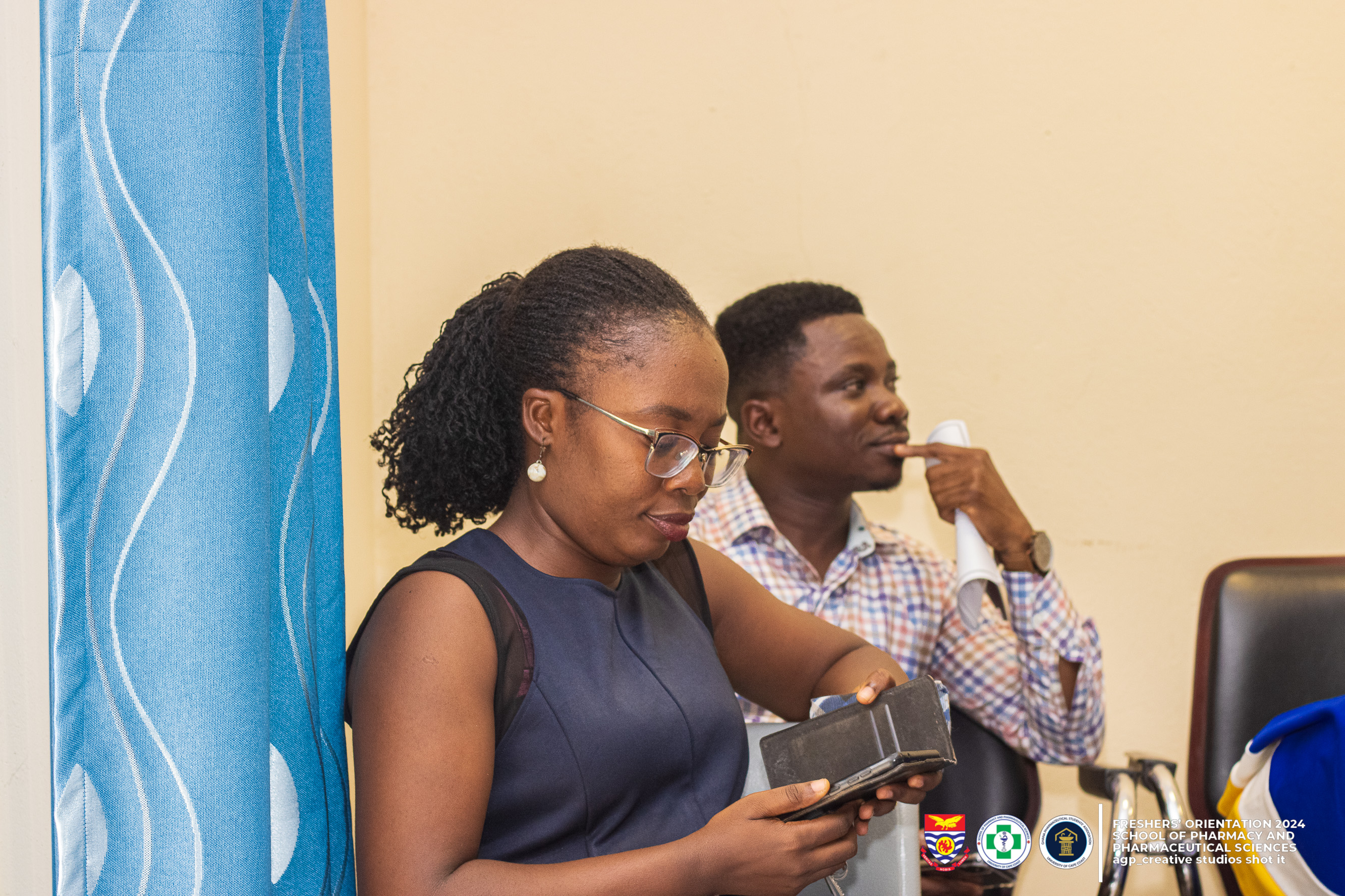 Mrs Cobbold & Dr Jonathan Asante at Orientation