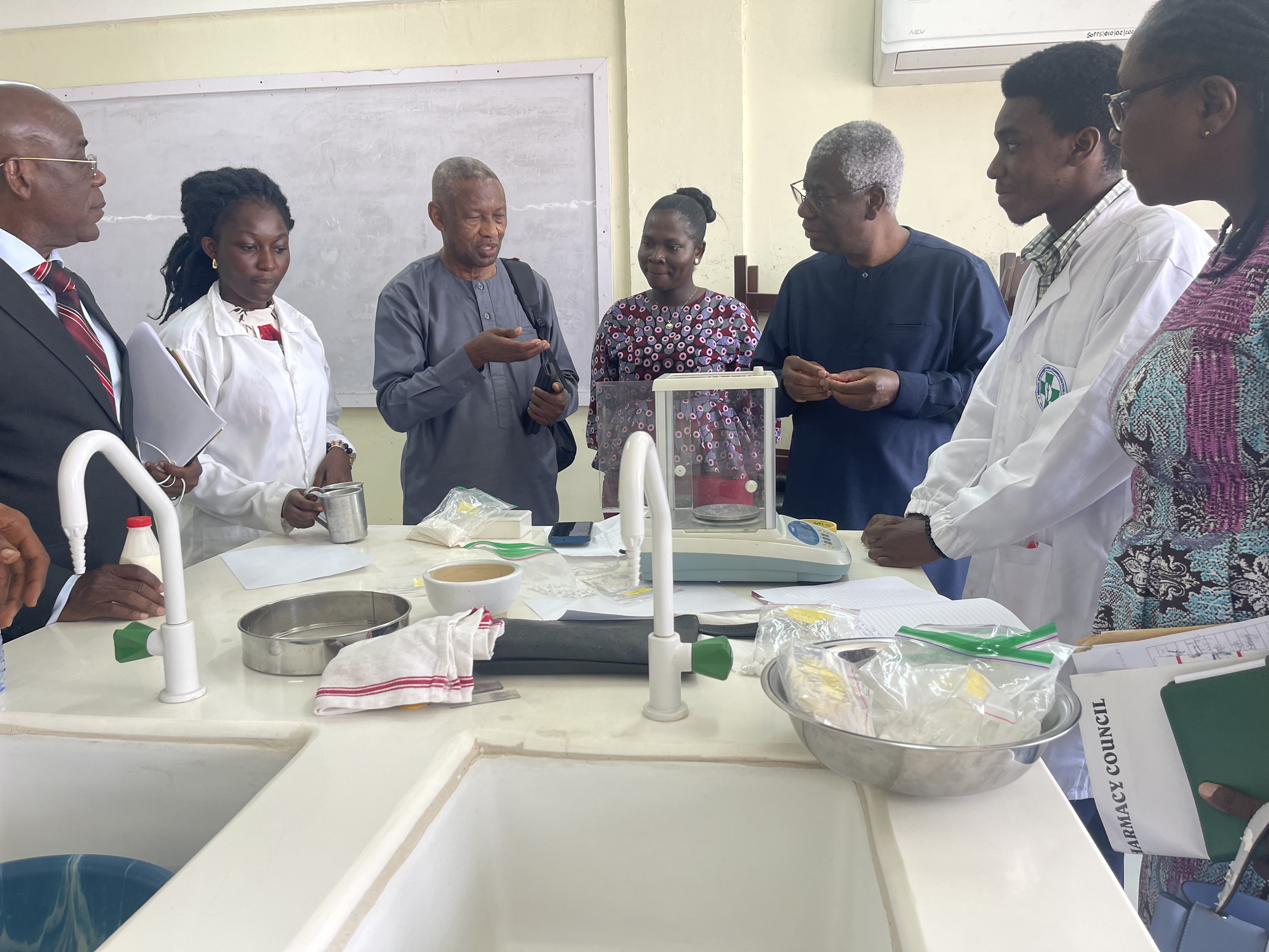 Lab inspection with the Pharmacy council Ghana