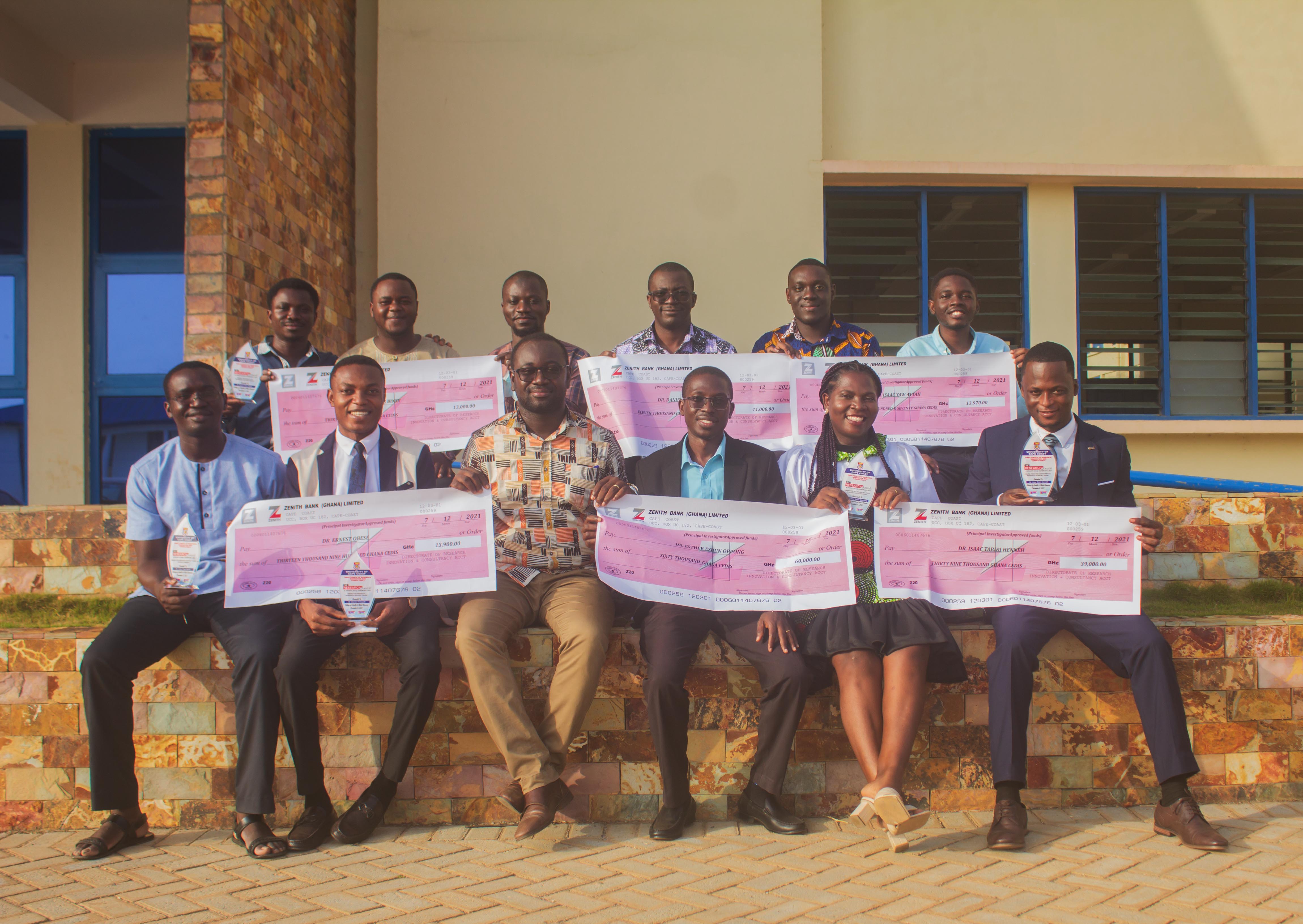 SoPPS awardees flagging their awards.