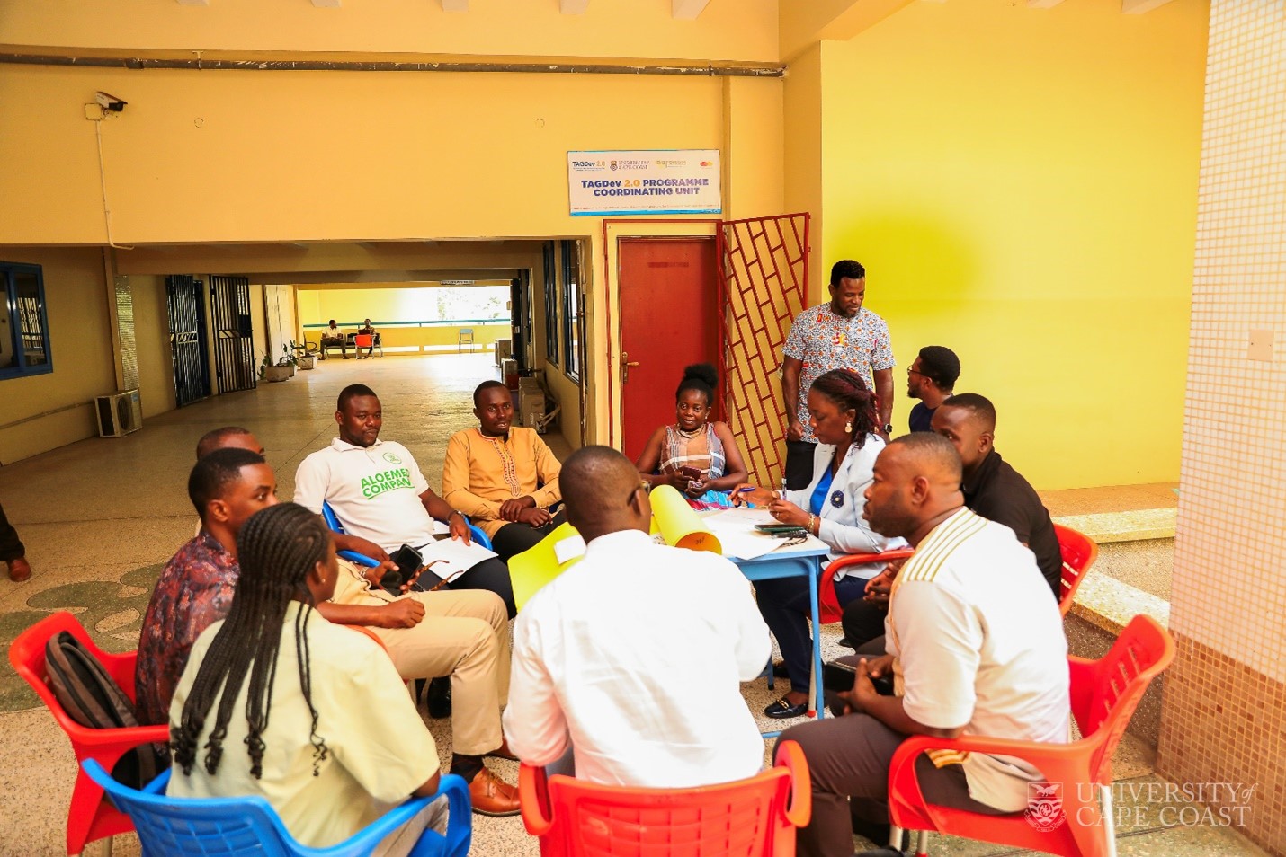 Participants in a brainstorming session