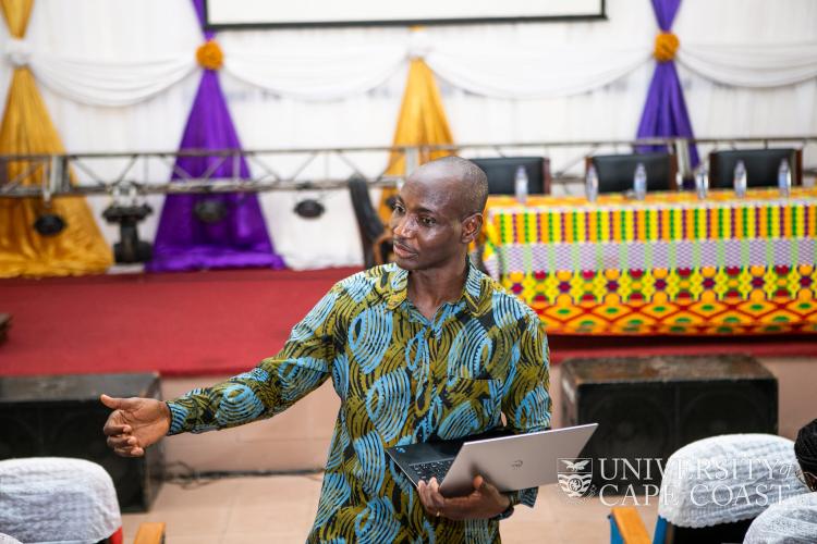 Mr. George Sabblah interacting with the student