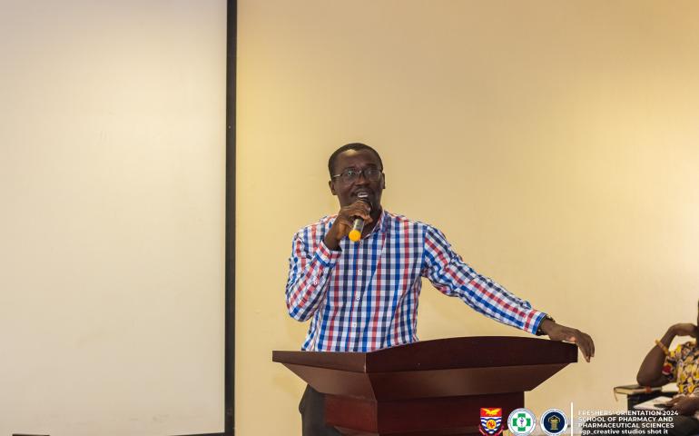 Dr Isaac Yaw Attah at the Orientation 