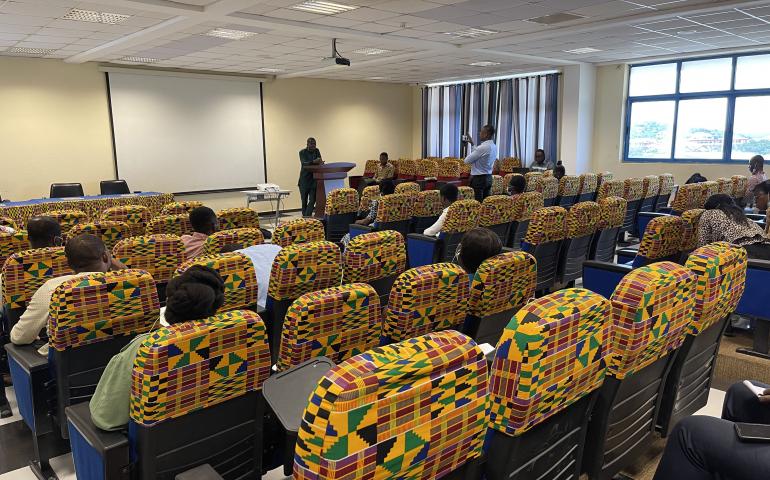 Prof Elvis Ameyaw addressing an issue