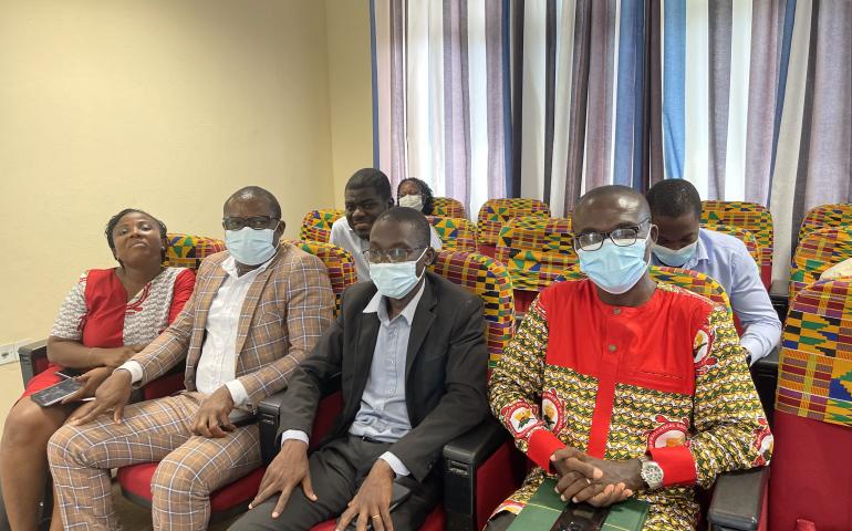 L-R (Pharm Ewuarbena Esia-Donkor, Pharm Dr. Robert Incoom, Prof Elvis Ameyaw, Prof Isaac Ayensu)