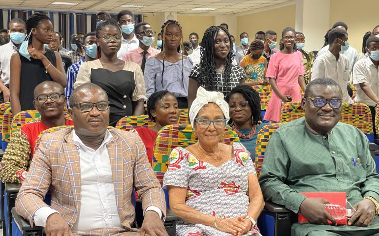 L-R (Pharm Dr. Robert Incoom, Fellow Sarah Honny, Pharm Theophilus Owusu Ansah)