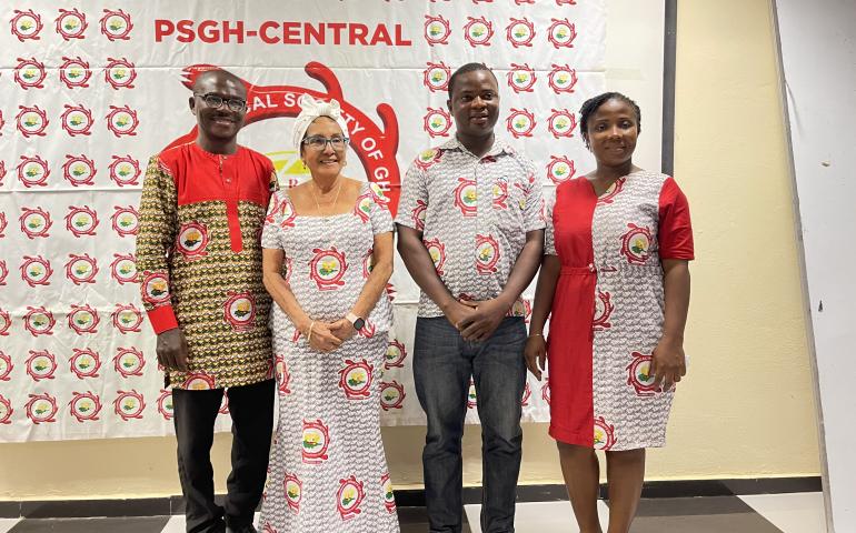 L-R (Prof Isaac Ayensu, Fellow Sarah Honny, Pharm Ewuarbena Esia-Donkor)