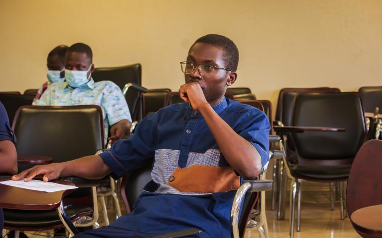 The Chairman, Prof Elvis Ameyaw (Dean of SoPPS)