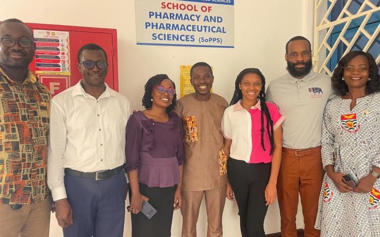 (L-R) Prof. Ernest Obese, Prof. Robert P. Biney, Ms. Constance Caroline Cobbold, Prof. Elvis Ofori Ameyaw, Ms. Ayona Shelton, Mr. Pierre Aiywue, Mrs. Esther Bema Nimo