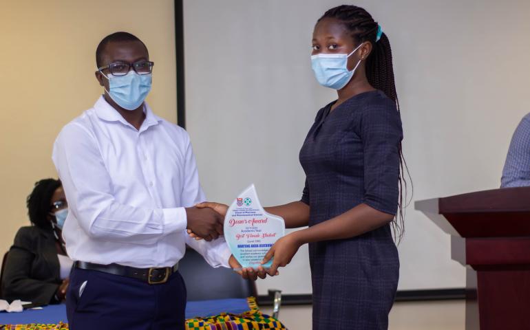 Overall Best and Best Female Student (Akua Asiedua Boateng)