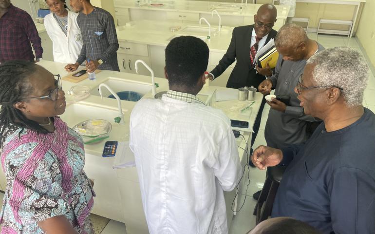 Lab inspection with the Pharmacy council Ghana