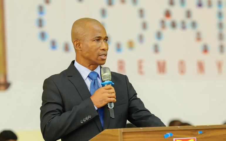 Professor Martins Ekor (CoHAS Provost) delivering his speech