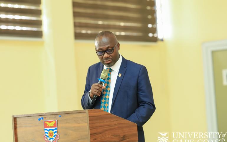 Prof. Denis Worlanyo Aheto delivering an address